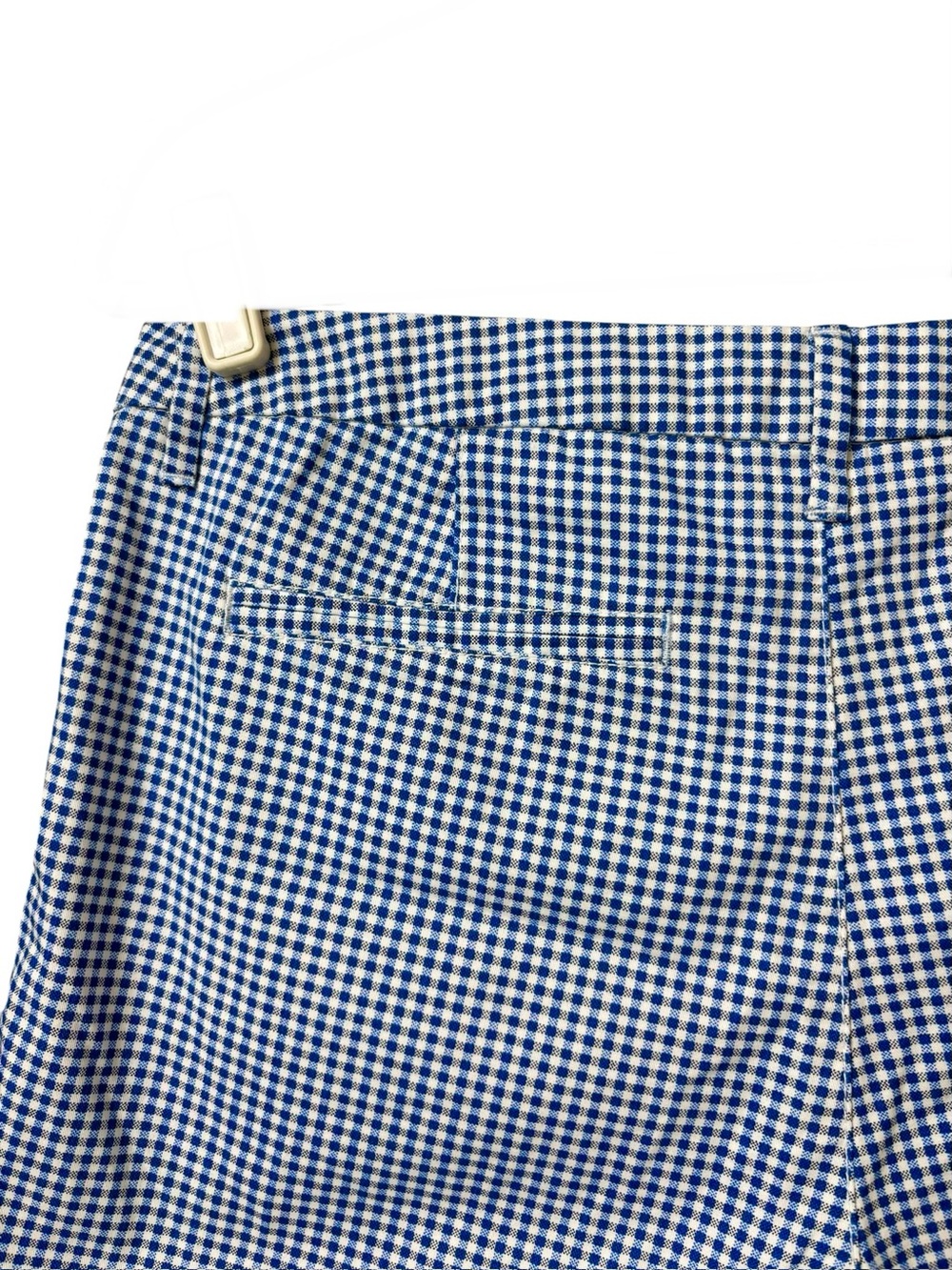 Old Navy blue white gingham cotton chino everyday mid rise summer shorts size 8 - Picture 12 of 14